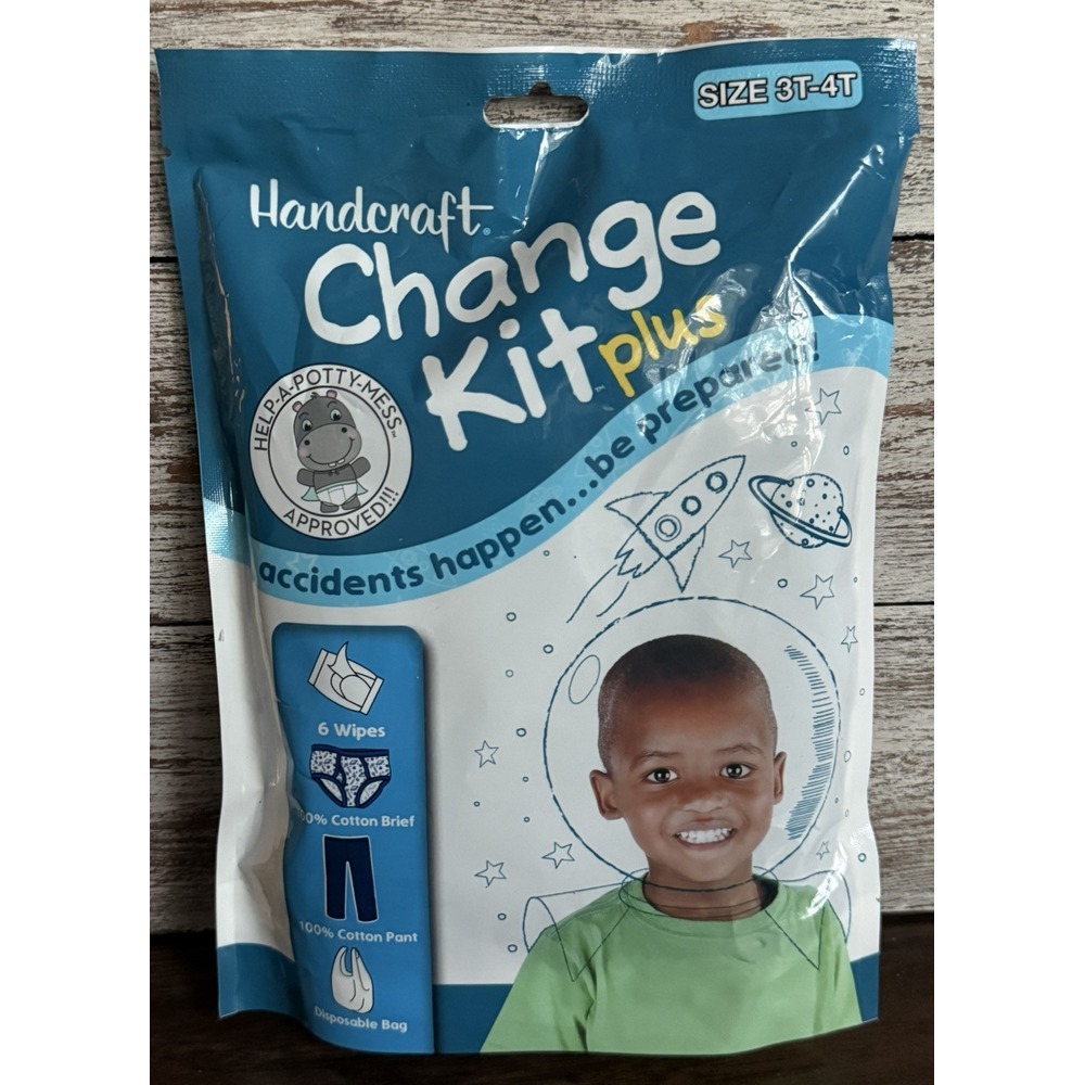 Handcraft Change Kit Plus Boys Size 3T 4T Wipes Briefs Pants Bag Potty Accident